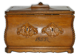 Lady cechu krawców i kołodziejów. Drewno, żelazo. Darłowo 1708, 1855. Ze zbiorów własnych muzeum